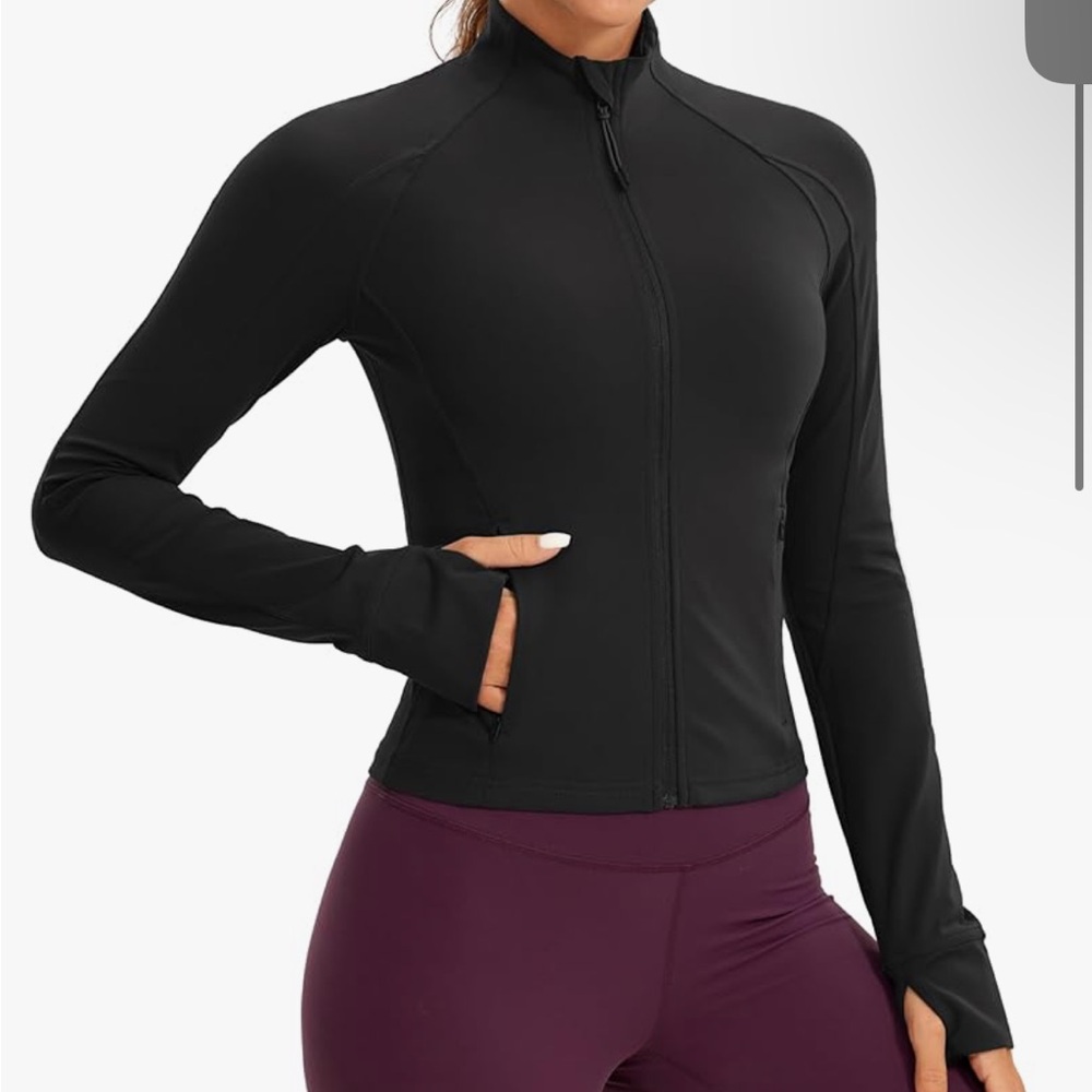 🔴 CRZ YOGA Butterluxe Womens Cropped Slim Fit Workout Jackets